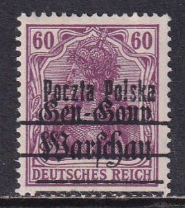 Poland 1918 Sc 26 Occupation Issue Overprint Surcharged Stamp MH