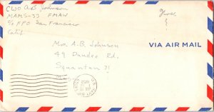 United States Korean War Soldier's Free Mail 1953 U.S. Navy Br. 14009, Marine...