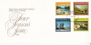 New Zealand 1982 Four Seasons FDC Bureau cancel Unaddressed VGC