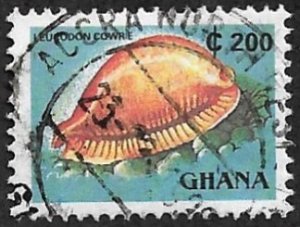 GHANA 1991 200ce Leucodon Cowrie Sea Shell Sc 1357E VFU