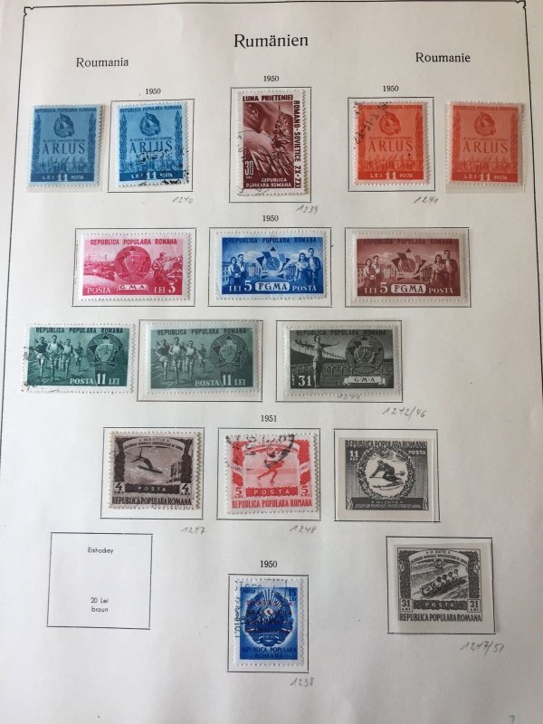 ROMANIA 1949/51 on pages MH & Used (Apx 130+ stamps /APR482 