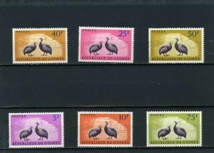 GUINEA 1961 Sc#223-228 FAUNA BIRDS SET OF 6 STAMPS MNH