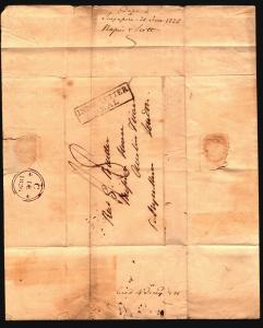 Straits Settlements EARLY 1826 Stampless Merchant Letter to London - Z14688