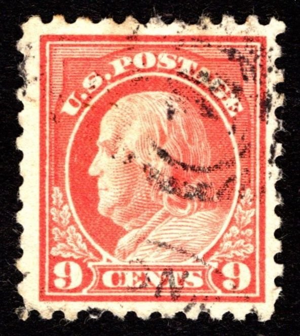 1916, US 9c, Franklin, Used, Sc 471