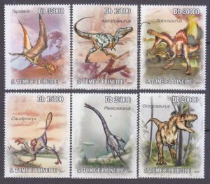 2010 Sao Tome and Principe 4543-4548 Dinosaurs 13,00 €