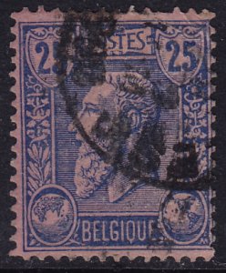 Belgium - 1884 - Scott #53 - used - King Leopold II