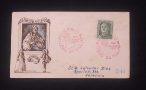 C) 1948, SPAIN FDC, TIRSO DE MOLINA.