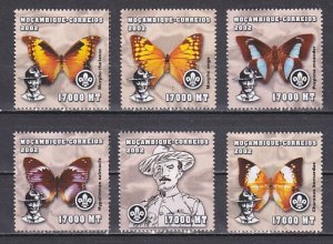 Mozambique, 2002 issue. Scout B. Powell and Butterflies issue. #2