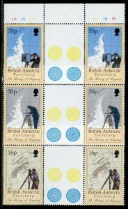 BRITISH ANTARCTIC TERRITORY SCOTT#253/57 GUTTER PAIRS MINT NH-SCOTT VALUE $36.50