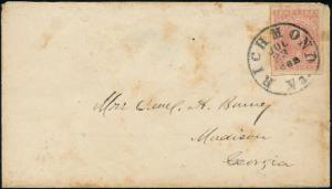 CSA #5 VF-XF 4-MARGINS ON VF COVER 7/23/62 RICHMOND, VA CV $800.00 HV4283