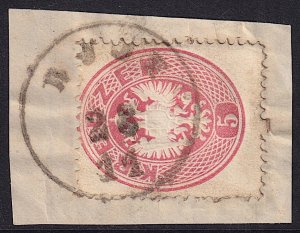 Austria - 1863 - Scott #19 - used on piece - BUJE pmk Croatia