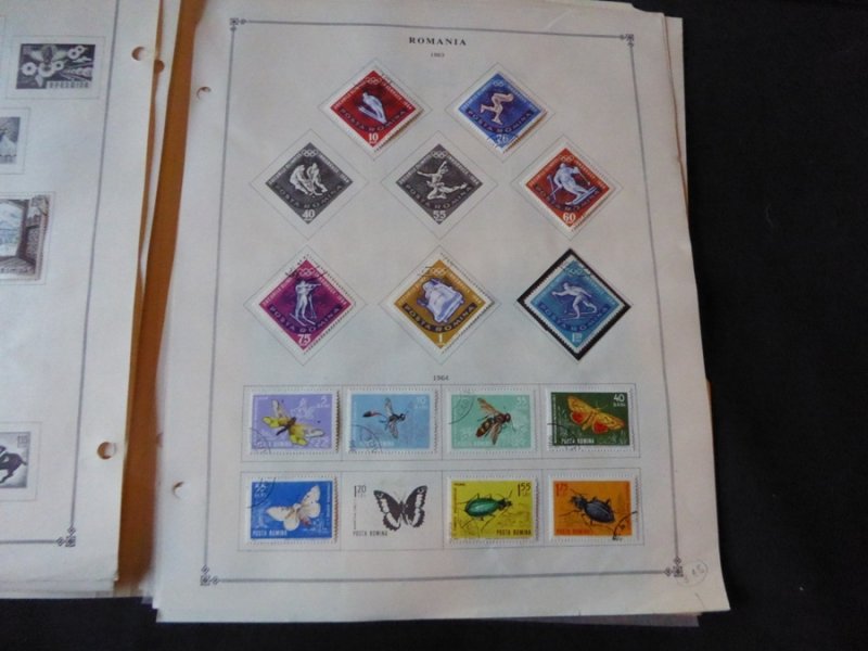 Romania 1962-1965 Stamp Collection many on Scott Intl Album Pages