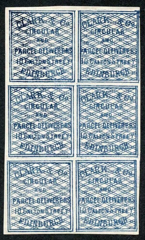 Clark and Co Parcel Delivery Stamps U/M Block 6 SGCD3