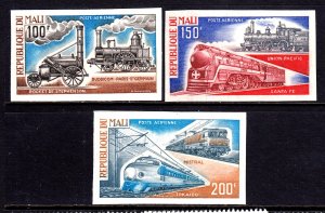 Mali 1973 Locomotives Complete Mint MNH Set SC C195-C197