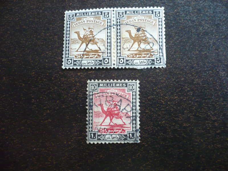 Stamps - Sudan - Scott# 33-34 - Used Part Set of 3 Stamps