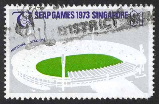 Singapore Sc# 188 SG# 210 Used 1973 $1 Stadium