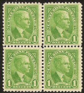 Canal Zone SC# 105a Mint 1c Gen. W C Gorgas block of 4 OG HR