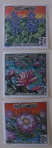 Cambodia 231-3 MNH Flower Topical  Cat $5.10  Full Set
