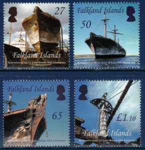 FALKLAND ISLANDS 2010 SS Great Britain; Scott 1007-10, SG 1157-60; MNH