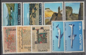 Iceland SC 410-11, 4412-15, 417-19 Mint, Never Hinged