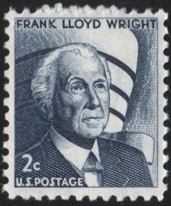 SC#1280 2¢ Frank Lloyd Wright Single (1966) MNH