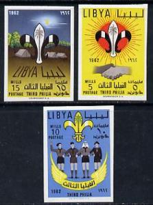 Libya 1962 Boy Scout's Meeting imperf set of 3 unmounted ...