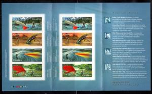 Canada Sc 2088 2005 50c Fishing Flies stamp booklet mint NH