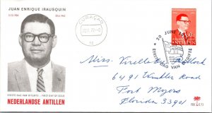 Netherlands Antilles 1972 FDC - Juan Enrique Irausquin - Curacao - J8510