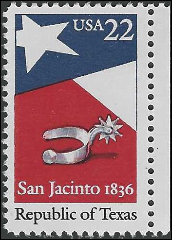 #2204 22c Republic of Texas 150th Anniversary 1986 Mint NH