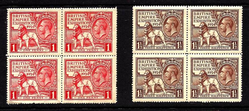 Great Britain #185-6x4 MH British Empire Exhibition Issue