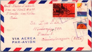 CUBA YRS'1940-90 ISSUE POSTAL HISTORY AIRMAIL COVER ADDR CZECH REP