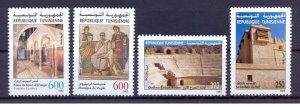 2002- Tunisia- Archaelogical Sites and Monuments of Tunisia - Complete 4v MNH** 
