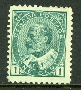 Canada 1903-08 KEVII Admiral 1¢ Green  Scott #89 Mint **G96**