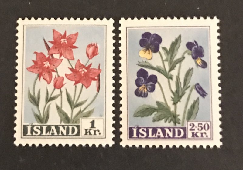 Iceland 1958 #309-10 MNH, CV $.75