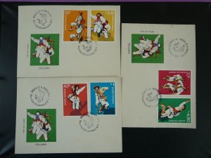 FDC (set of 3) costumes Romania 1977 ref 101163