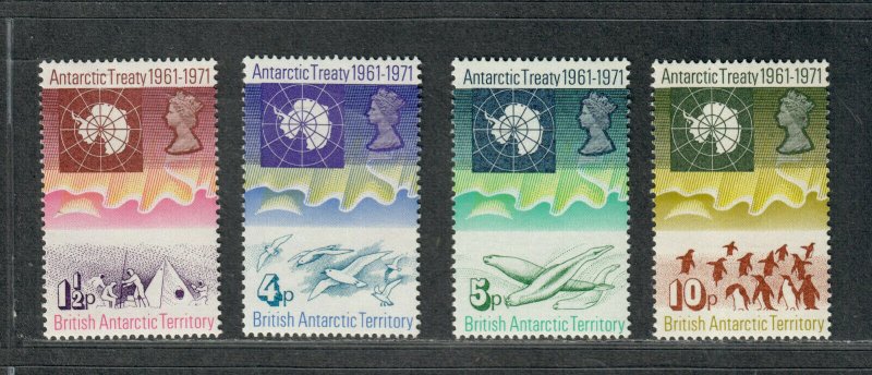 British Antarctic Terr. Sc#39-42 M/NH/VF, Cv. $53.50