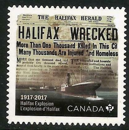 Canada 2017 ,  Halifax Explosion Die cut   MNH  # 3050i