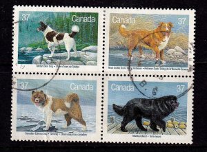 Canada 1988   -  Dogs    - VF-Used Block # 1220a