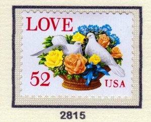 SC# 2815 - (52c) - Dove & Roses love, MLH single