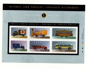 Canada 1994 Land Vehicles #2 sheet. Unitrade 1527i VFMNH CV $9.00