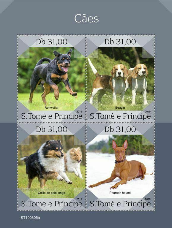 Z08 ST190305a Sao Tome and Principe 2019 Dogs MNH ** Postfrisch