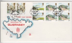 Guernsey 1989 Partial Imperf. Booklet Panes FDC
