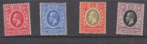 KENYA & UGANDA, 1912 KGV, Mult. CA, 6c., 15c., 25c. & 50c., lhm.