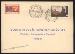 Switzerland WWII Internee Camp Menziken Soldier Stamp Cover G107532