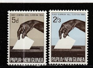 Papua New Guinea  Scott#  182-183  MNH  (1964 First Common Roll Elections)