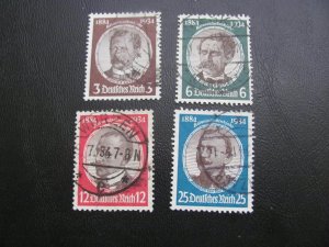 GERMANY 1934 USED  SC# 432-5 COLONIST SET XF 38 EUROS (113)