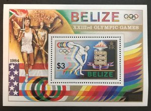 Belize #721 - 1984 Summer Olympics - Los Angeles - Sheetlet - MNH