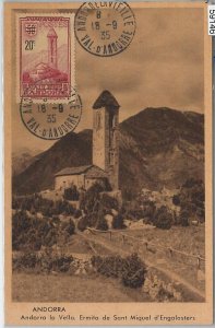 59146 - ANDORRA - POSTAL HISTORY: MAXIMUM CARD 1935 - ARCHITECTURE-