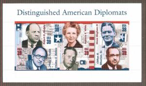 US #4076 American Diplomats, Sheet of 6 NH