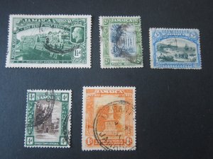 Jamaica 1919 Sc 77-78,80-81,83 FU